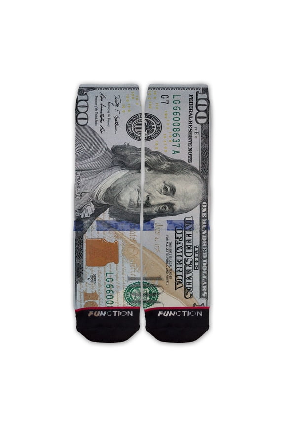 - New Money 100 Dollar Bill Fashion Socks