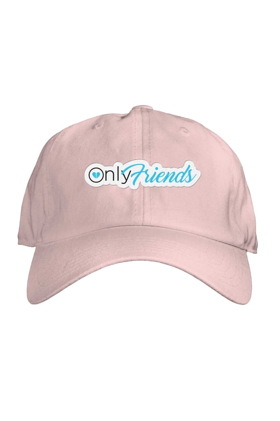 - Only Friends Text Logo Embroidered Unisex Dad Hat