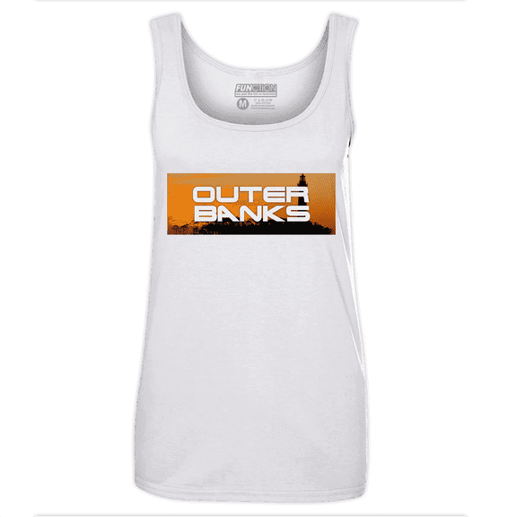 Function - Outer Banks Sunset Text Show Pogue Ocean Sea Turtle Tourist Women's Tank Top