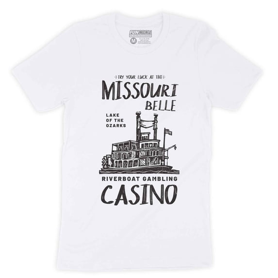 Function - Ozark Lake Riverboat Gambling Casino Missouri Belle Vintage Men's T-Shirt