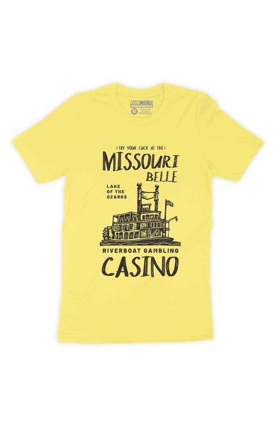 - Ozark Lake Riverboat Gambling Casino Missouri Belle Vintage Men's T-Shirt