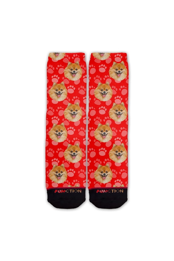 - Pomeranian Dog Face Fashion Socks Pattern