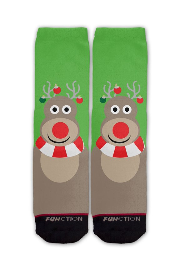 - Reindeer Faces Fashion Socks