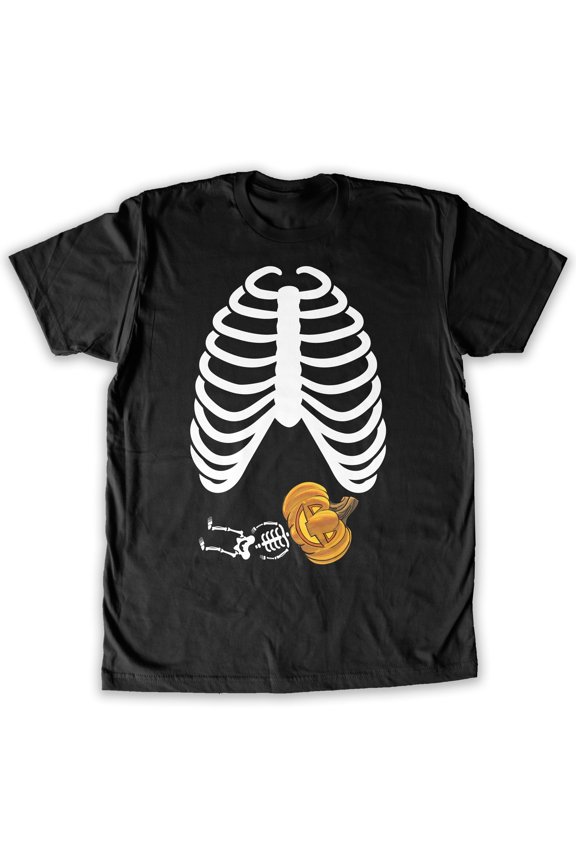 -  Skeleton Baby Pumpkin Costume Men's Fashion T-Shirt