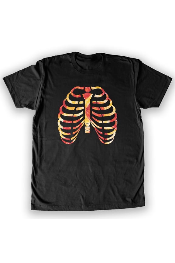- Skeleton Costume Pizza Bones Men's Fashion T-Shirt