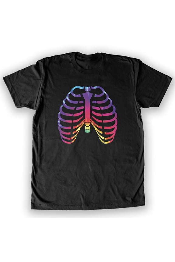 - Skeleton Costume Tie Dye Bones Men's Fashion T-Shirt