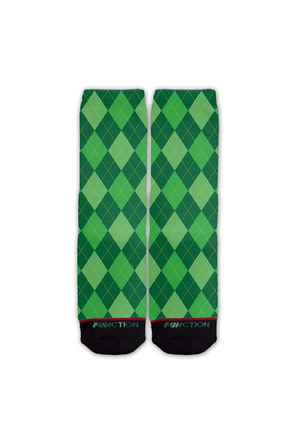 - St. Patrick's Day Green Argyle Pattern Fashion Sock