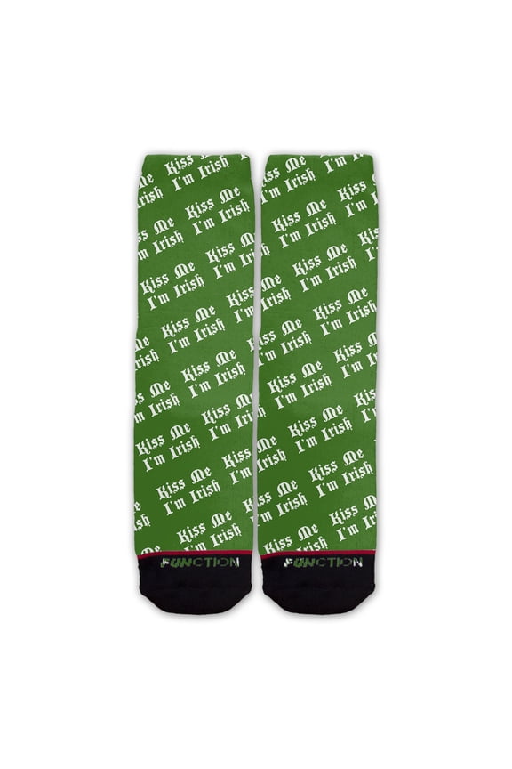 - St. Patrick's Day Kiss Me I'm Irish Pattern Fashion Sock