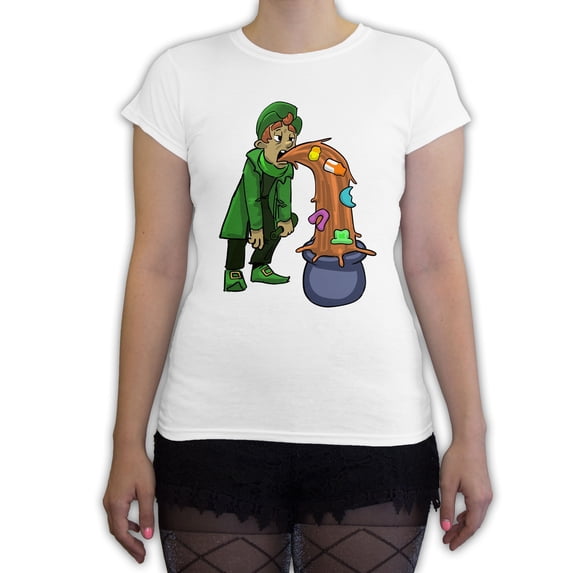 Function St. Patrick's Day Puking Leprechaun Women's T-Shirt