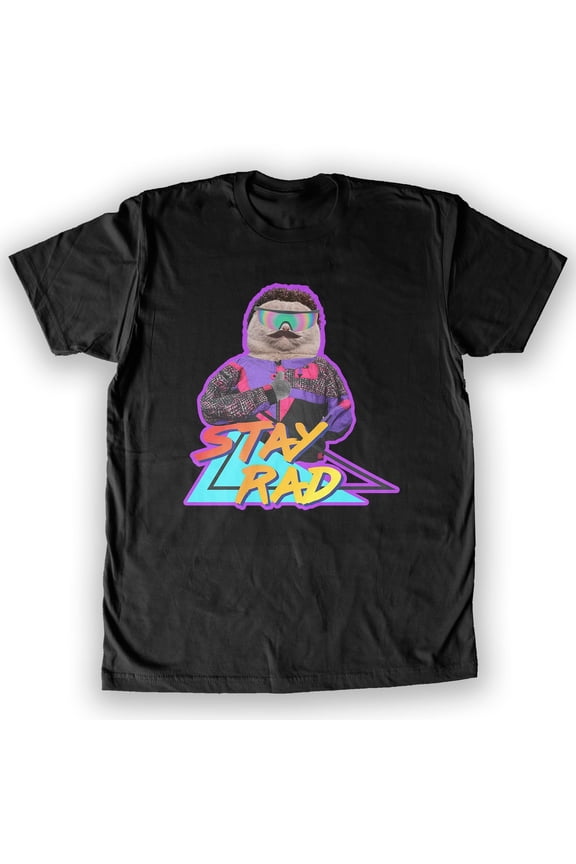 - Stay Rad 80's Cat Men's Fashion T-Shirt