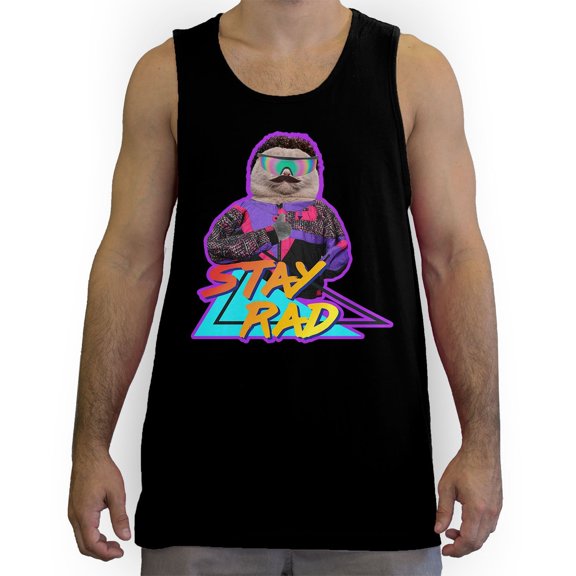Function - Stay Rad 80's Cat Men's Fashion Tank Top
