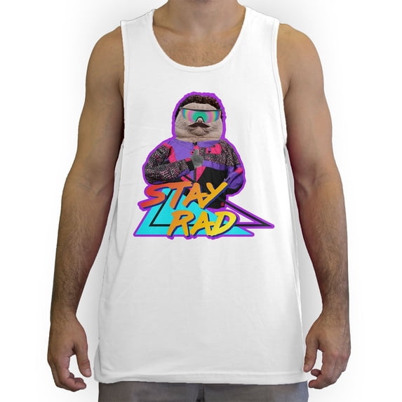 Function - Stay Rad 80's Cat Men's Fashion Tank Top