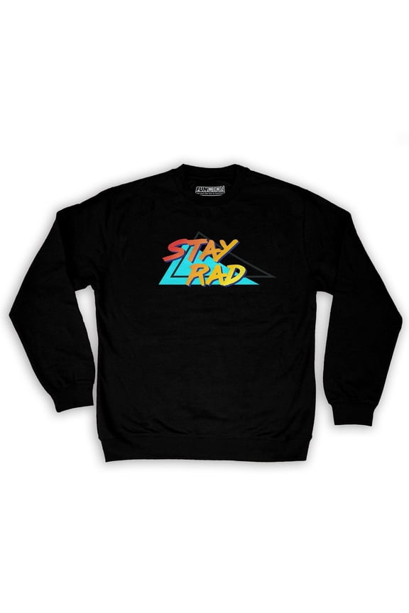 - Stay Rad 80's Men's Fashion Crew Neck Sweatshirt