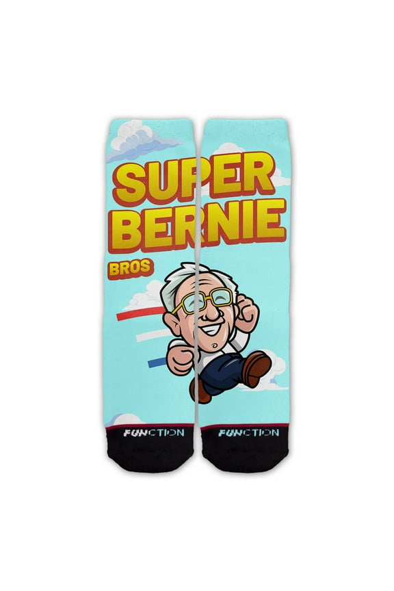 - Super Bernie Bros Video Game Democrat Fashion Socks Gamer Princess Mario