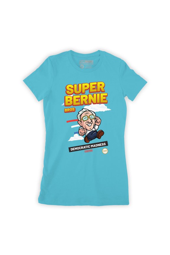 - Super Bernie Bros Video Game Democrat Women's Fashion T-Shirt