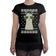 thumbnail image 1 of Function -  Ugly Christmas Faux Felt Llama Women's Fashion T-Shirt, 1 of 1