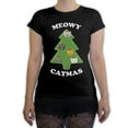 thumbnail image 1 of Function -  Ugly Christmas Meowy Christmas Women's Fashion T-Shirt, 1 of 1