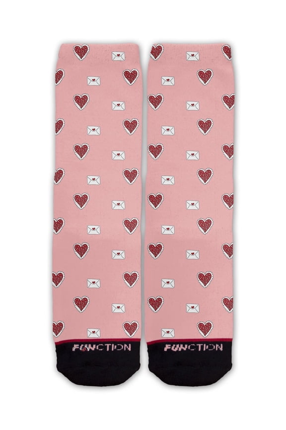 - Valentine's Day Heart and Envelope Fashion Socks