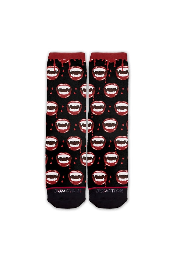 - Vampire Teeth Pattern Fashion Socks