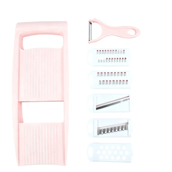 Function Vegetable Slicer Interchangeable Stainless Steel Fruit Peeler Grater Cutter Handheld Kitchen Food Prep For Potato Carrot Onion Steel Grating Cheese Graters for Kitchen Meat Mincer Spoon