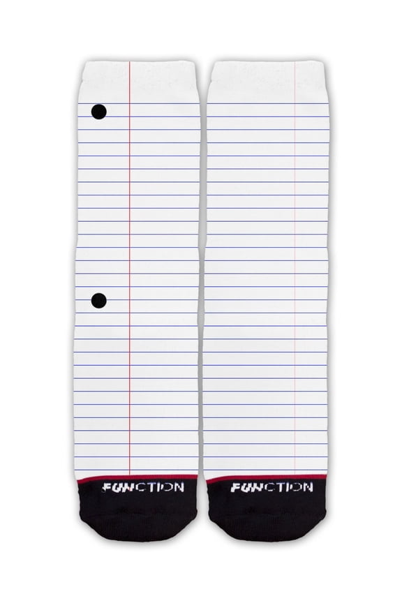 - White Lined Paper Fashion Socks