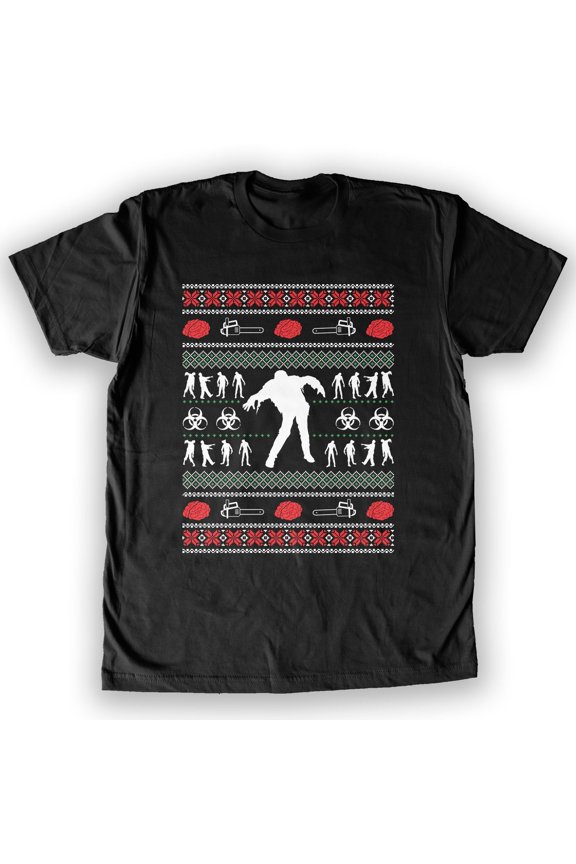 - Zombie Ugly Christmas Sweater Men's Fashion T Shirt