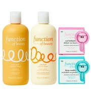 Function of Beauty Coily Hair Shampoo & Conditioner Set with Curl Definition and Deep Condition Boosters, 11 fl oz, 2 Pack