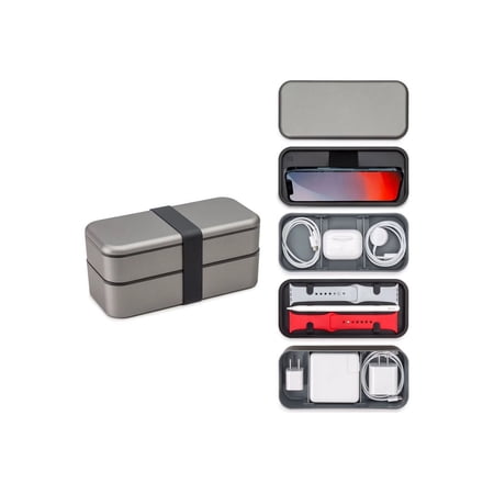 Function101 BentoStack - Case for cell phone / earphones / charger / accessories - space gray