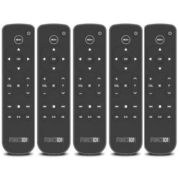 Function101 Bluetooth Replacement Button Remote for Apple TV | BLE and Infrared Connectivity | 2 AAA Batteries Included (Pack of 5)