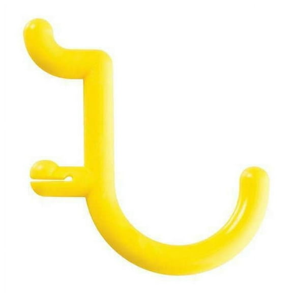 Functionaire Locking Pegboard Hooks,1in.L,Yellow,PK25 25-FH1-2