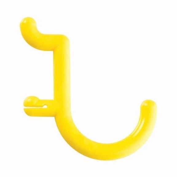 Functionaire Locking Pegboard Hooks,1in.L,Yellow,PK25 25-FH1-2
