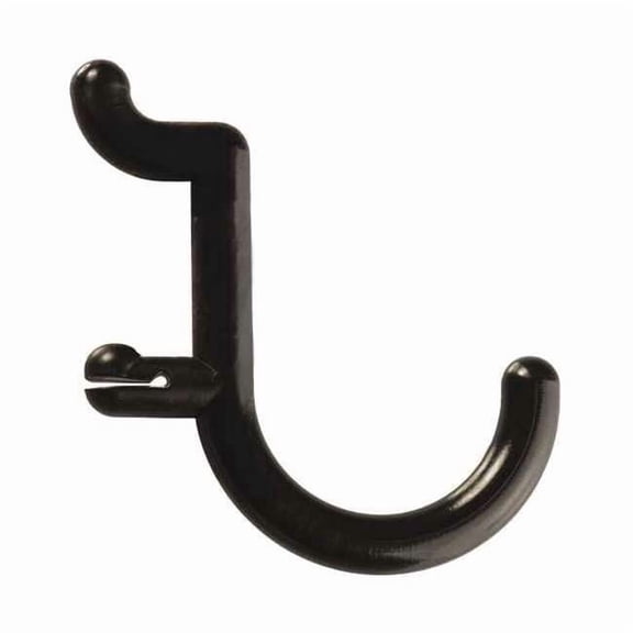 Functionaire Locking Pegboard Hooks, 1 in. L, Blk, PK25 25-FH1-4