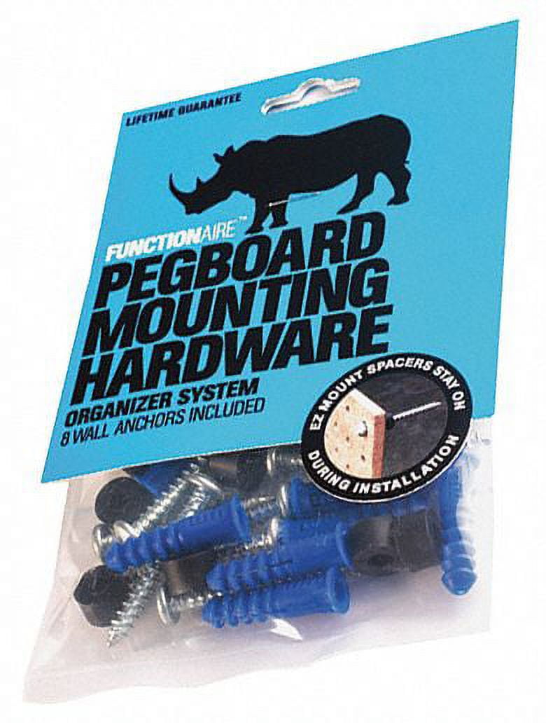 Functionaire Pegboard Mounting Hardware,1 1/2in,Blue PMH1