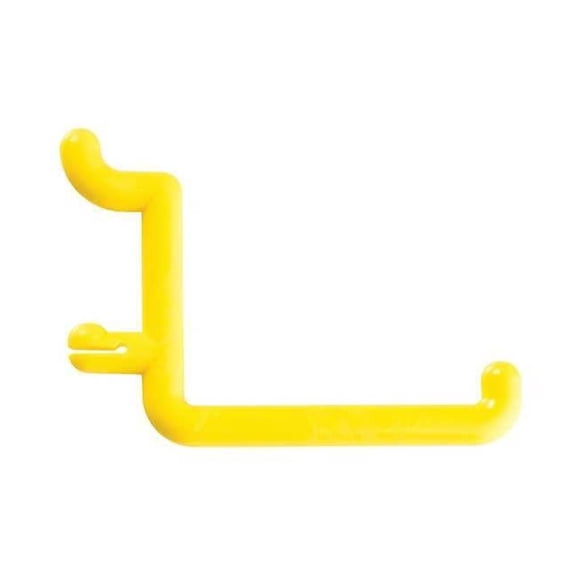 Functionaire Locking Pegboard Hooks,2 in.L,Yellow,PK8 FH4-2