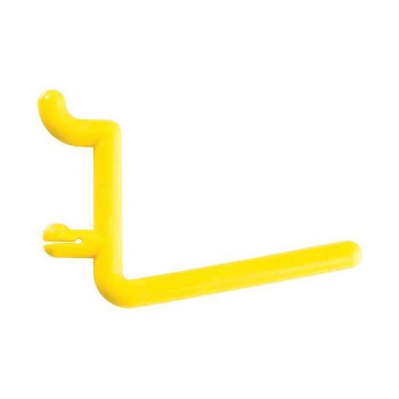 Functionaire Locking Pegboard Hooks,2in.L,Yellow,PK25 25-FH3-2