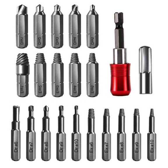 Functional 22Piece Screw Extractor Set For Quickly Fix On Electronics And Machinery Screw Extractor Tool For Repair Job