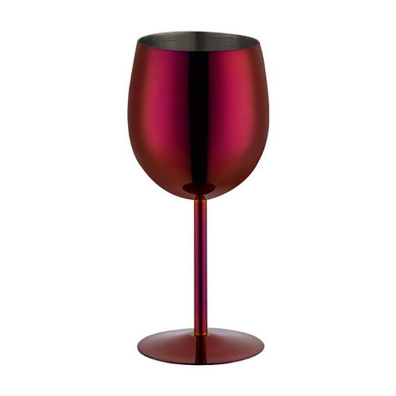 Functional 350ML Stainless Steel Wine Glass for Indoor and Outdoor Use Red