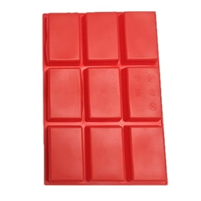 Functional 9 Cavity Rectangular Silicone Baking Molds for Cakes Dessert and Crafts