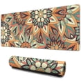thumbnail image 1 of Functional Artwork: Mandala Design Mouse Mat - Cute, Small Size, Non-Slip, Stitched Edge, Waterproof - Perfect for Women's Office (31.5x11.8 Inch), 1 of 7