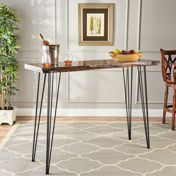 Functional Bar Table With Legs, 42" Tall, 18.69" Wide, 58" Deep, For Home Use Space Stylish Hairpin Cozy Nooks
