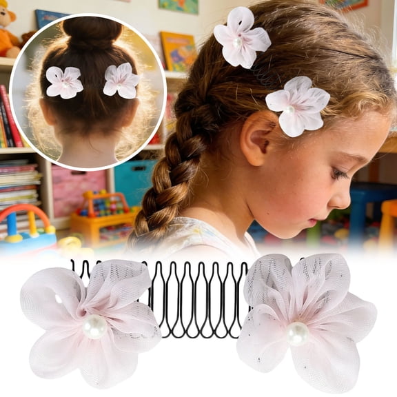 Functional Barrette for Hair Styling Flexible Comb for Easy Curly Updos and Messy Hair Hair Sorting Tool for Natural Texture Hair Accessory,3.74inch,White