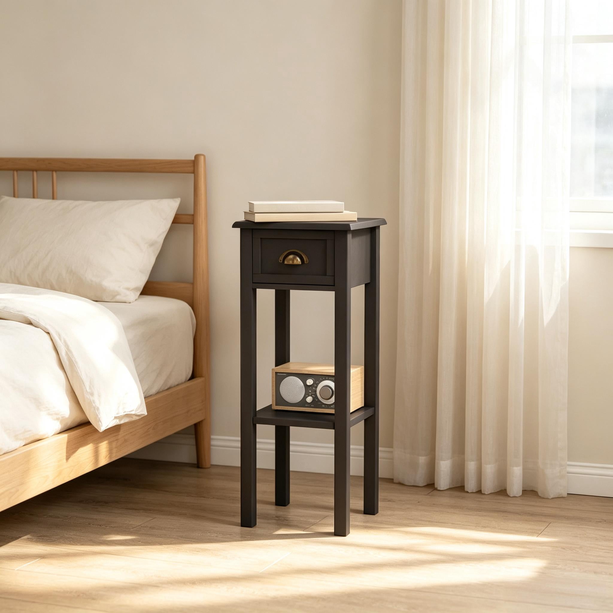 Functional Console Table, Narrow Side Table with Drawer, Compact End Table, Space-Saving Accent Table