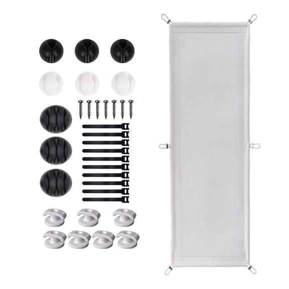 Functional Cord Management Meshes Easy Install Under Desk Cable Net Effective Wires Organizers for Home Offices