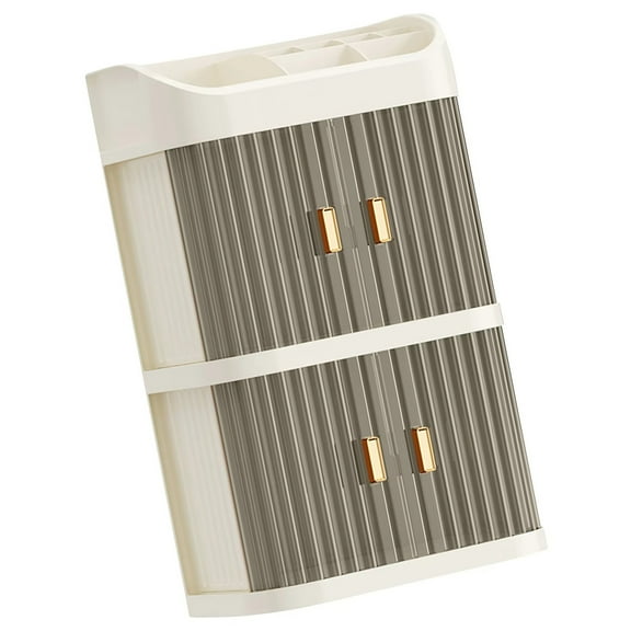 Functional Cosmetic Organizers Box 3 Layer Stackable Design Waterproof Makeup Storage For Vanity Countertop