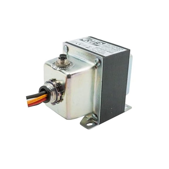 Functional Devices TR75VA005 Transformer, 75 VA, 480/240/208/120 to 24 Vac, Circuit Breaker, Foot and Single Threaded Hub Mount
