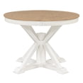 thumbnail image 1 of Functional Extendable Dining Table with a 12" Leaf for Dining Room and Living Room, Oak +White, 1 of 9