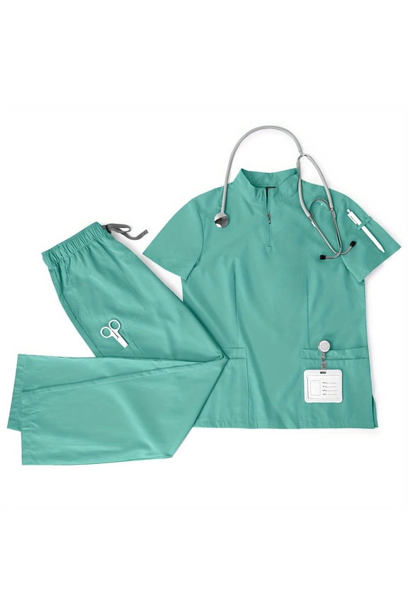 Functional Fashionable Scrubs Set Trendy Design Durable Scrubs Medical Uniforms Women Pet Doctor Costume