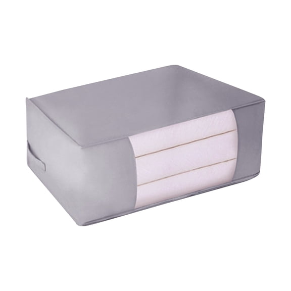 Functional Foldable Quilt Storage Box with Clear Viewing Panel and Zipper for Office and Study Smart Storage Solution for Modern Living Spaces Perfect for Seasonal Holiday Home Decoration I