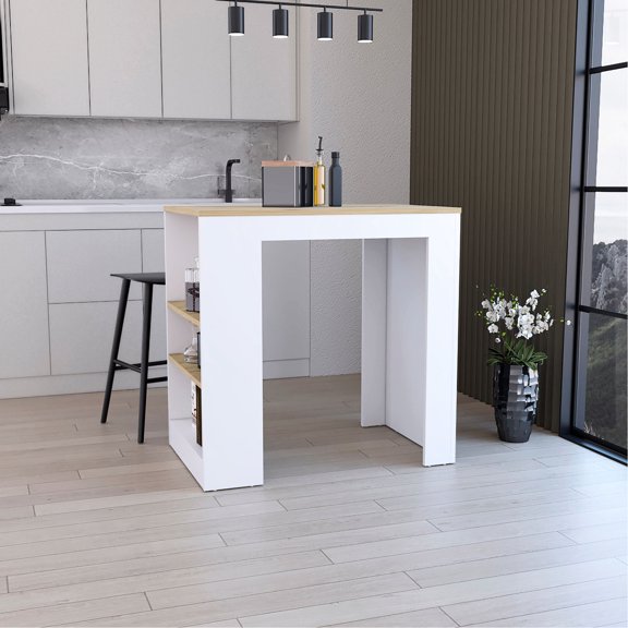Functional Kitchen Bar Table - Easy Access to Cooking Supplies