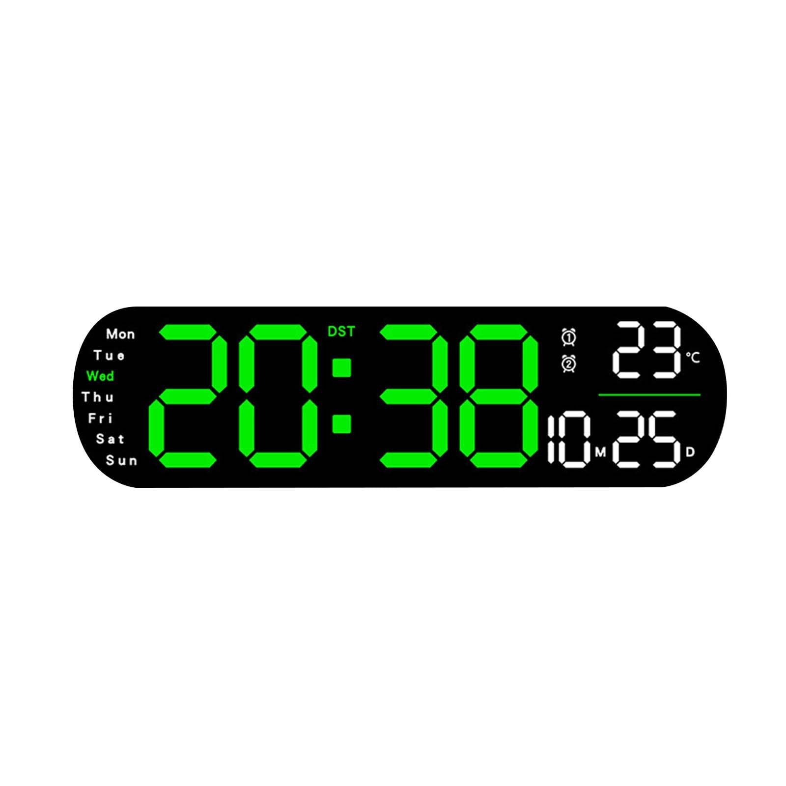 Functional LED Display Clock Digital Wall Clock Large Digital Wall